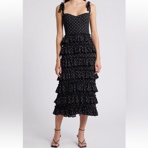 WAYF The Masie polka dot tiered dress